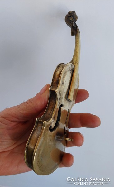 Decorative object - violin/viola made of copper