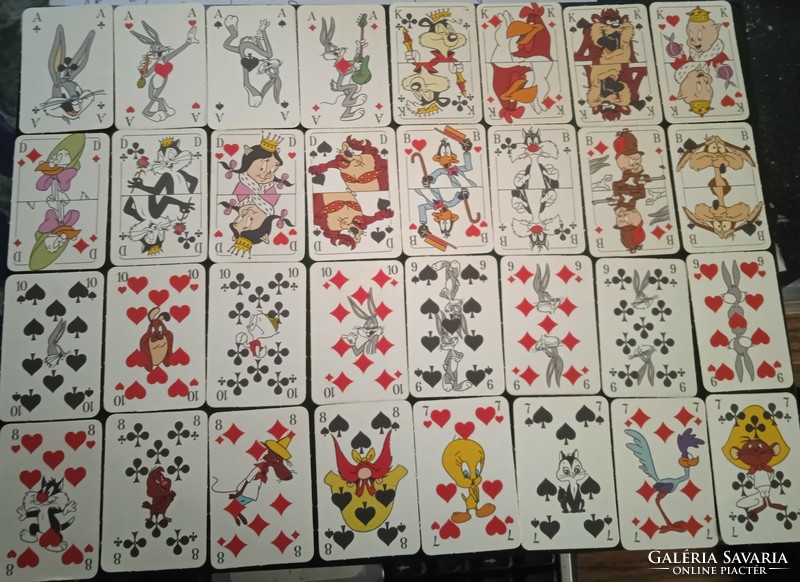 French mini card warner bros tapsi hapsi 1992 figurines collectors poker rummy bridge canasta card