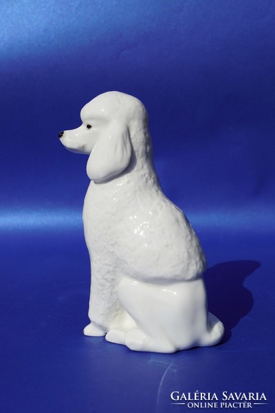 Régi 1960-as évekbeli Lomonosov orosz szovjet porcelán uszkár kutya figura