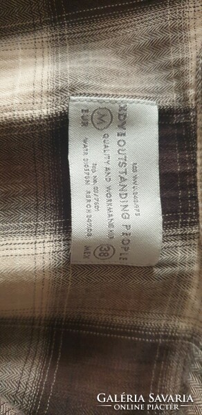 Unisex checked cotton shirt size 38