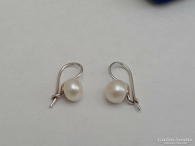 925 Silver earrings with real pearls