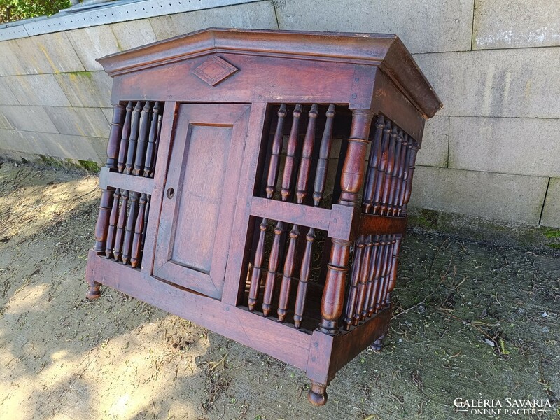 Antique wooden cage bird house early 19th century 8663