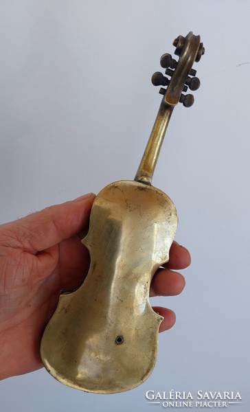 Decorative object - violin/viola made of copper