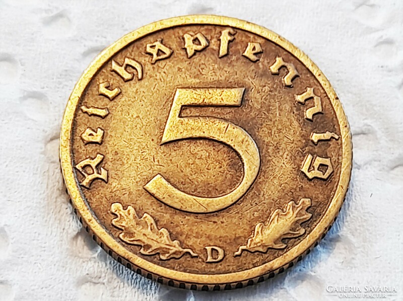 5 Reichspfennig 1938 D. Németország