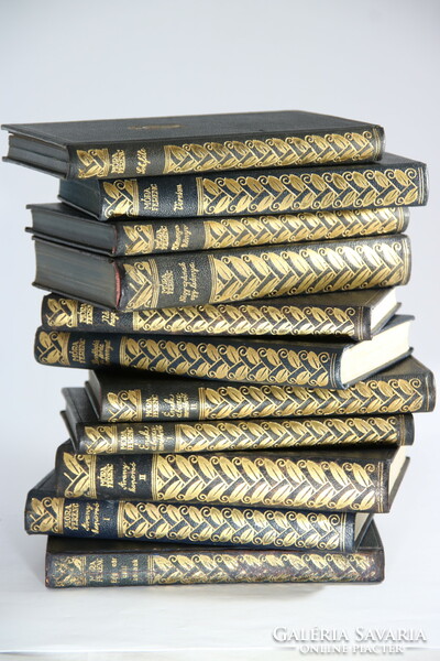 Signed - anniversary gift edition of Ferenc móra's works, complete set in richly gilded leather binding!!