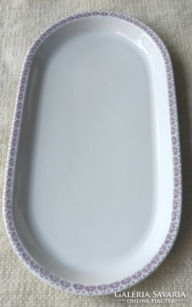Szép lilás mintázatú Alföldi jelzésű porcelán pecsenyéstál
