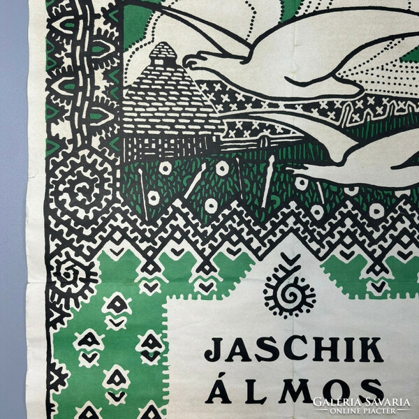 Poster of Jaschik's sleepy memorial exhibition 1985 - Petőfi Literary Museum