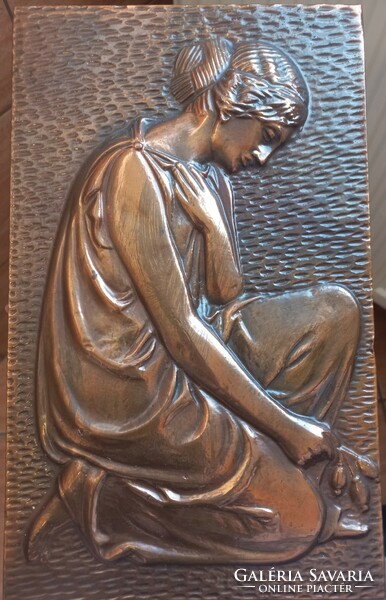Nice embossed copper alloy wall picture