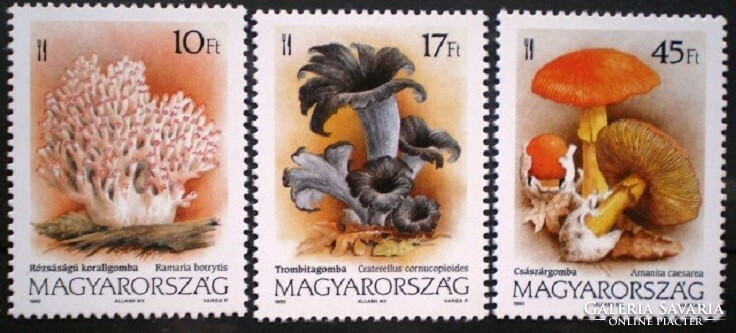 S4196-8 / 1993 mushrooms iii.- Edible stamp line postal clear