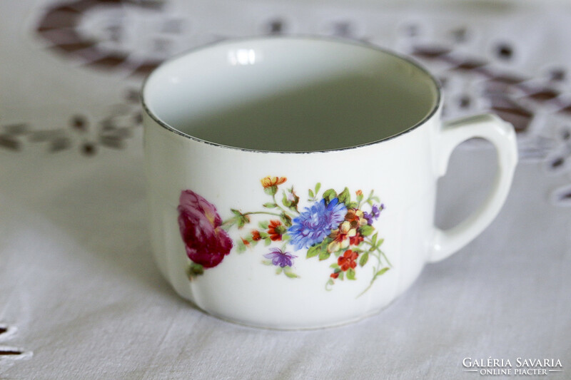 Epiag d. F. Deutschland, antique tea cup, decorated with flowers on both sides. Collector's item.