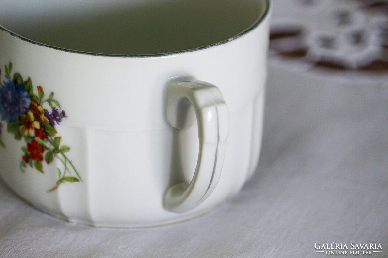 Epiag d. F. Deutschland, antique tea cup, decorated with flowers on both sides. Collector's item.