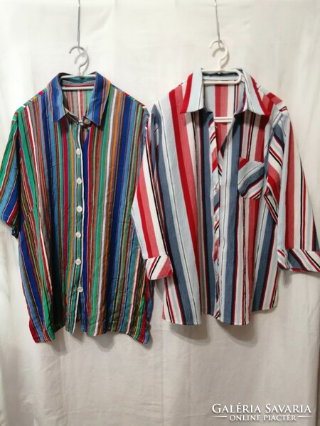 46-48-As women's striped blouses, shirts in a package, chest. 114-116 Cm, 2 pcs