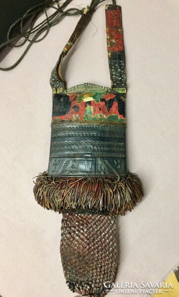 Régi  tuareg bőr amuletttartó tasak vagy pénztárca