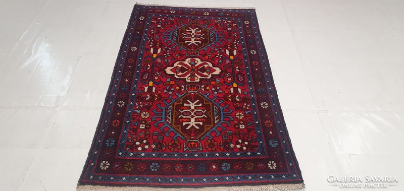 3108 Iranian kharaja heriz hand knotted wool Persian carpet 90x145cm free courier