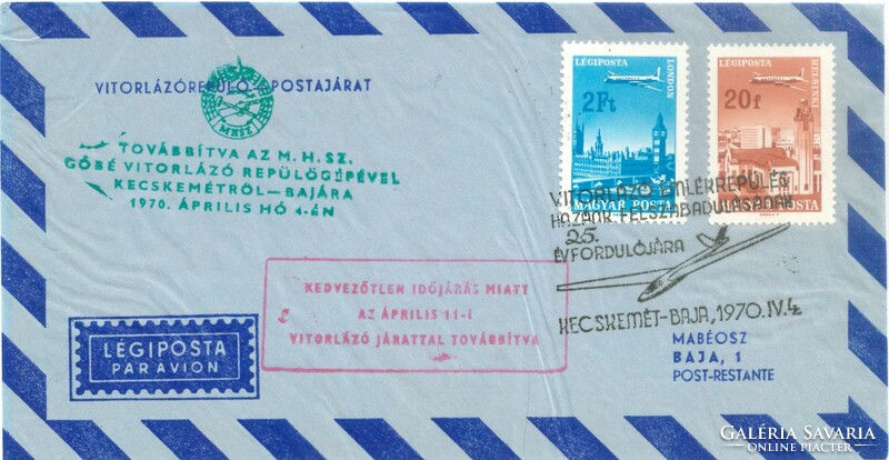 B-09 - Vitorlázó postajárat Kecskemét - Baja