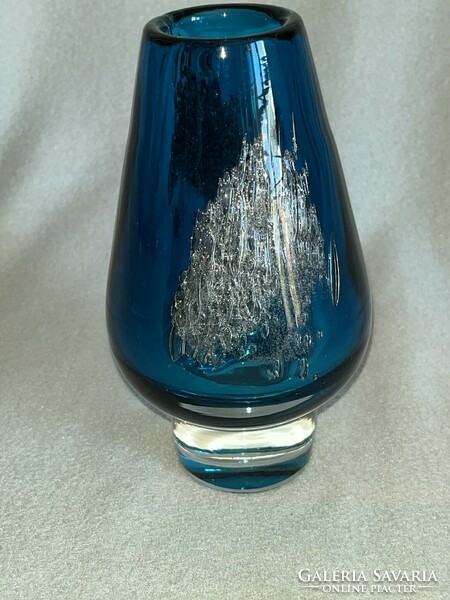 Schott zwiesel heinrich loffelhardt blue bubble vase 18 cm (u0030)