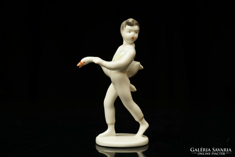 Old Hólloháza porcelain Ludas Matyi figurine / retro old