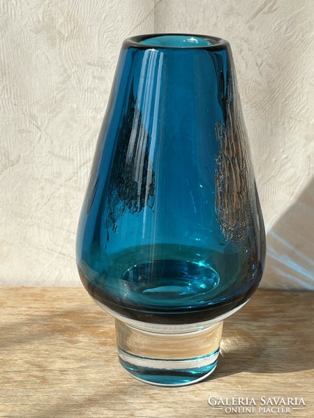 Schott zwiesel heinrich loffelhardt blue bubble vase 18 cm (u0030)