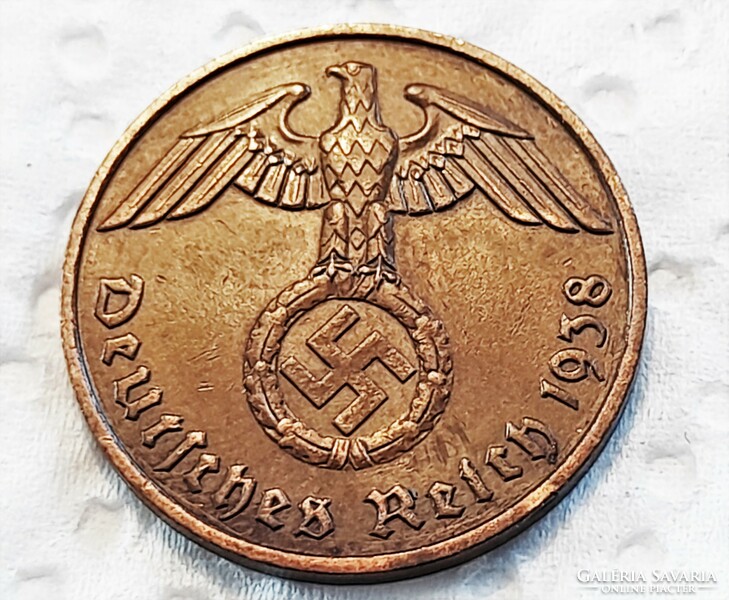 2 Reichspfennig 1938 F. Németország