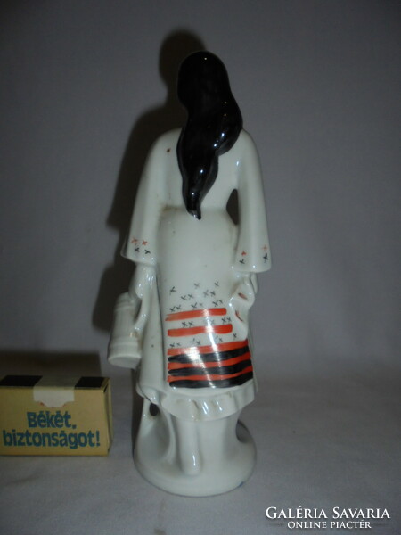 Girl with a jug - porcelain figurine, nipp