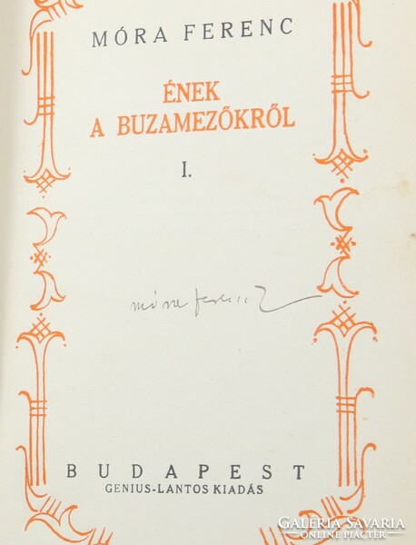 Signed - anniversary gift edition of Ferenc móra's works, complete set in richly gilded leather binding!!