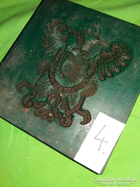 Antik fémöntéshez alkalmas öntőforma kokilla szecessziós Osztrák dísz címer Herald képek szerint 4.