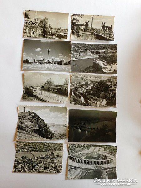 Old postcards - Budapest, late 50s - 10 pieces