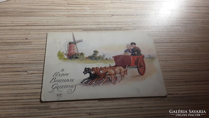 Antique greeting postcard.