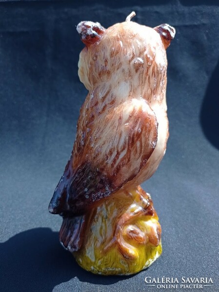 Owl candle wax sculpture