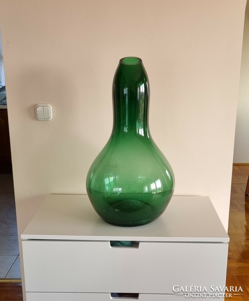 Giant art deco Parádsasvár glass floor vase - 70 cm high