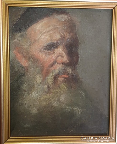 Gerő Daday (1890-1979) - wise rabbi - oil painting