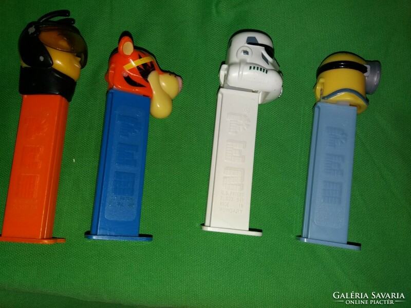 Retro PEZ cukorka figurális tartó adagolók DARÁZS TIGRIS  STAR WARS MIGNON 4db egyben képek szerint