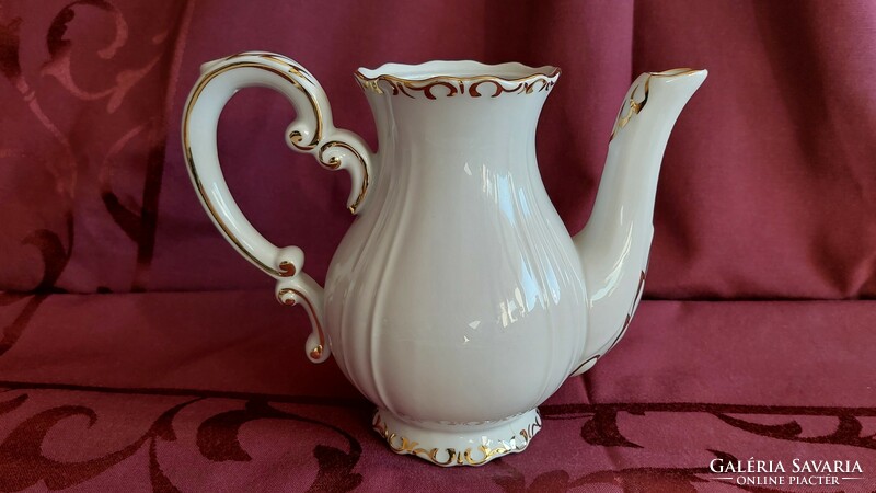 Zsolnay porcelain coffee pot, gold stafir damaged