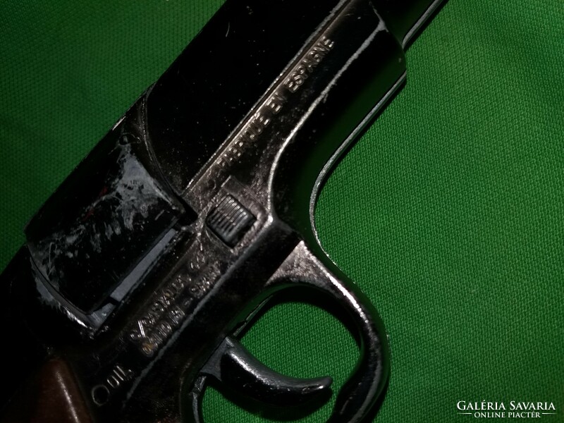 Régi GONHER spanyol fém forgótáras rózsapatronos játék pisztoly állapot a képek szerint 2.