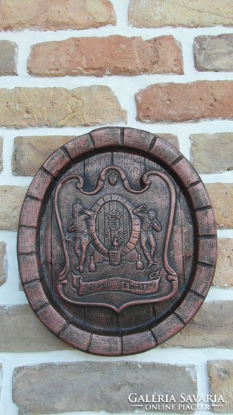 Ornament barrel end - wall decoration, wine bar, press house, cellar,