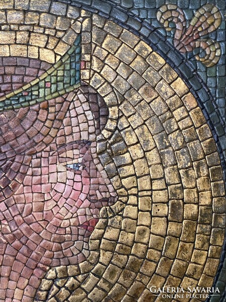 A special art nouveau fake mosaic painting