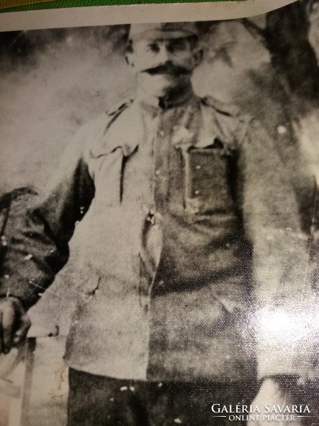 Antique 1914. Sándor I.Vh. Lehoczky Hungarian soldier full-length photo enlarged 19x14 cm, according to the pictures