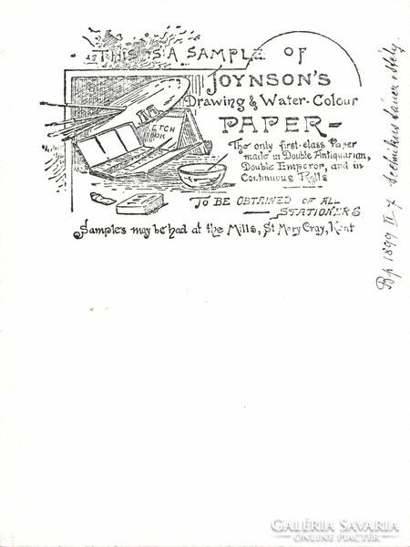 Ismeretlen alkotó 14 x 19 cm vegyes technika, papír 1961