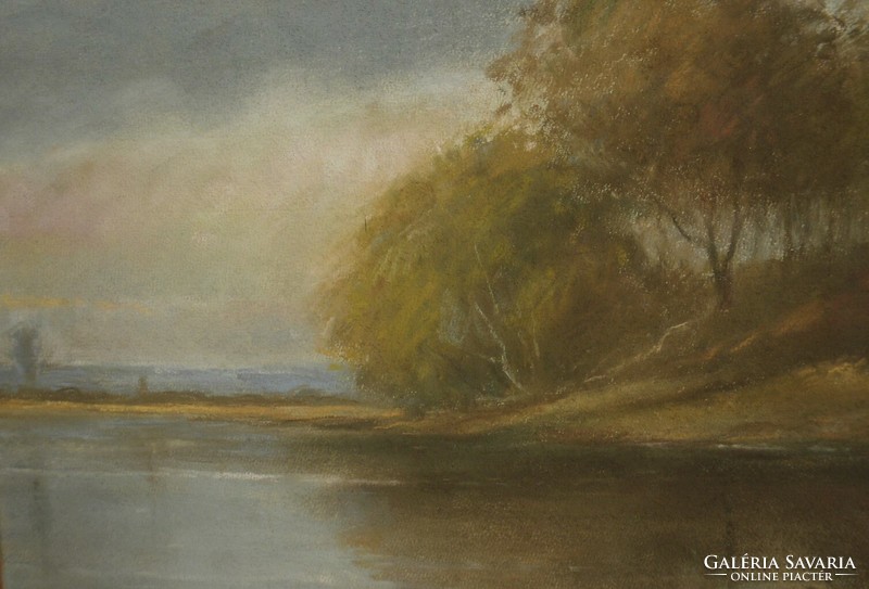 Ismeretlen festő (20.sz.első fele) : Vízparti fák