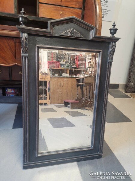 Antique pewter, peasant mirror
