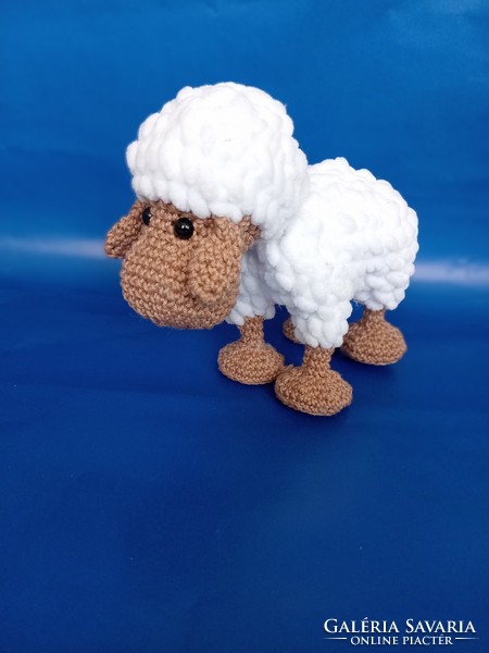 Crocheted amigurumi lamb