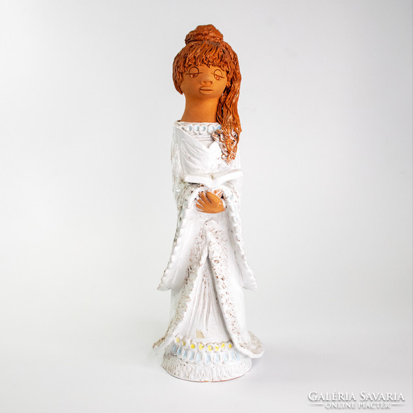 Saint Catherine of Antalfin, ceramic statue