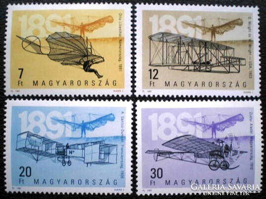 S4101-4 / 1991 Száz éve repül az ember bélyegsor postatiszta