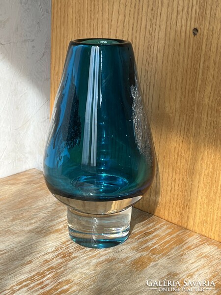 Schott zwiesel heinrich loffelhardt blue bubble vase 18 cm (u0030)