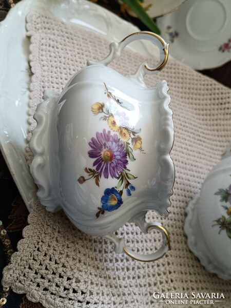 Mária Theresia Edelstein porcelán teás készlet 4 személyre