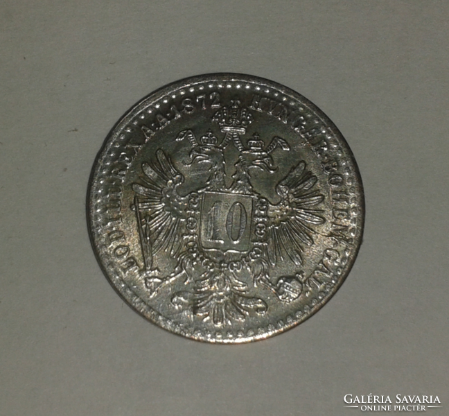 Austria silver 10 krajczar 1872