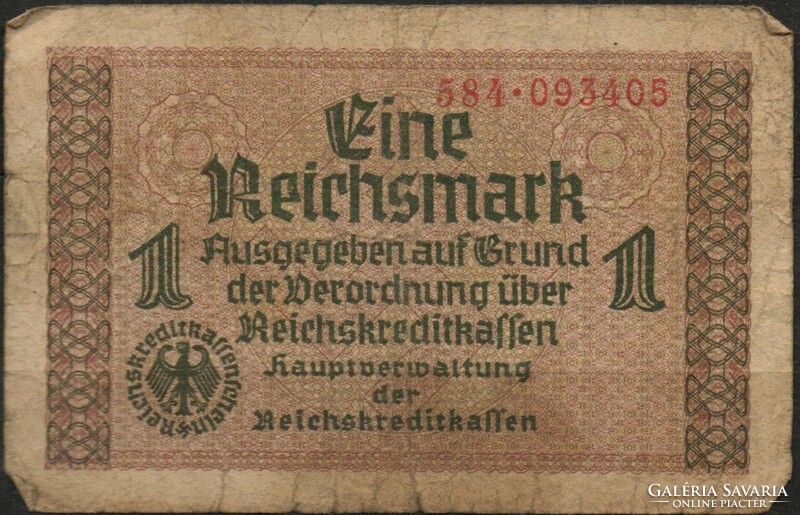 D - 173 -  Külföldi bankjegyek: Németország 1939-45  1 márka