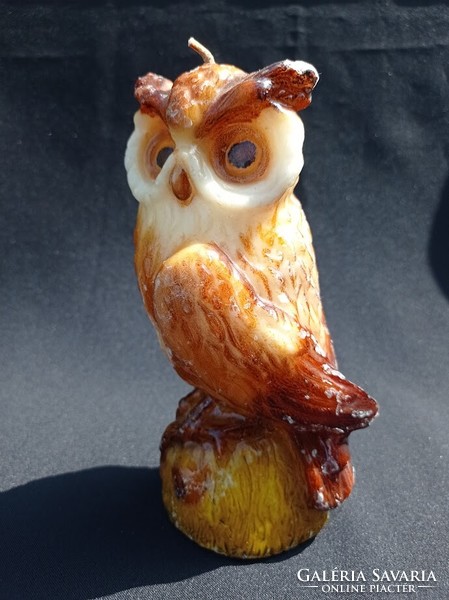 Owl candle wax sculpture