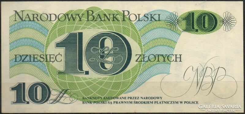 D - 170 -  Külföldi bankjegyek: Lengyelország 1982  10 zloty  UNC