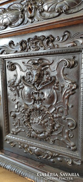 Pewter antique commode with cherub head patina